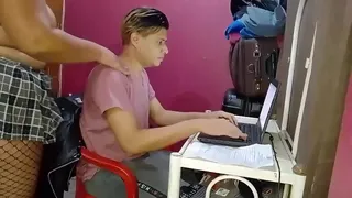 My stepsister is a nymphomaniac, since she arrived she just wants to be fucked and I think my stepmother is suspecting that I'm fucking her