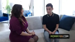 Curvy stepmother let's her stepson fuck her tight ass for first time