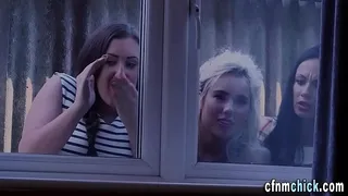 Cfnm dominas stroke cock