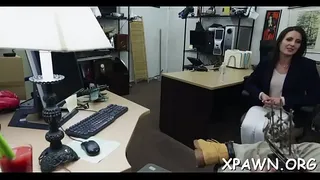 Girl is having sex in shop
