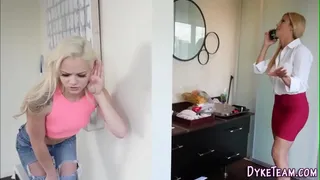 Teen babe strapon fucks milf and gets pussy eaten in hd