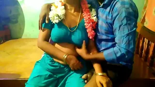 tamil Jasmine flower aunty pressing big boobs