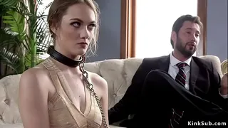 Master Tommy Pistol brings hot Samantha Hayes in the upper floor for bdsm training