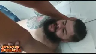 QUEEN DONABELLA PEES IN THE MOUTH OF SUBMISSION AND HE BEgs