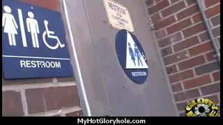 Horny ebony suck the juice from big white gloryhole 4