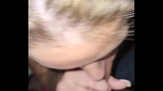 Pawg slut sucking 1black and 1white cock
