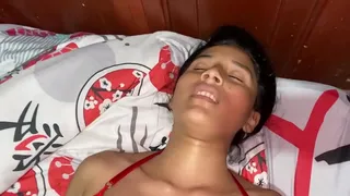 I swallow her delicious tits full of milk and pussy