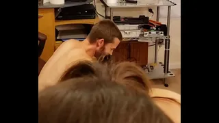 Teen sucks cock as a side hustle