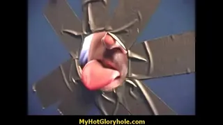 Sucking Strangers Cocks Through a Gloryhole 1