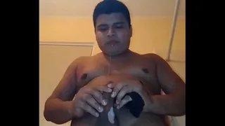 Whit Thong Blakc Masturbation