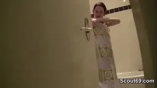 bathing teen seduced to fuck
