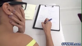 Clothed teenager is spex gets pov fucked and cum dumped in hd