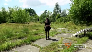 Gothic teenager enjoys sucking a German dick! WolfWagner.com