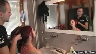 Euro chick cheats with his brother