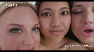Outnumbered both ways Part 1 Krystal Kaytlin, May Thai & Angie Moon Balls Deep Anal / DAP / Squirt To Mouth / Gapes GIO678
