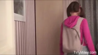 Sexy Teen Tiny Miley shows off her pussy