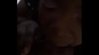 Ebony Teen off Tinder sucked some good dick