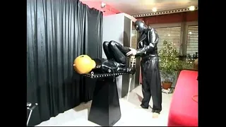 Slave girl gets tied up by her master