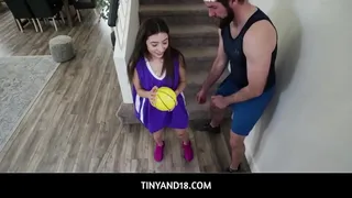 Perv Coach With Giant Cock Teaches Tiny Babe Amber Summer More Than Basketball Tricks