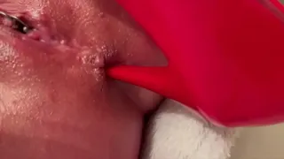Anal Masturbate by High Heels and Juice Pussy after Orgasm