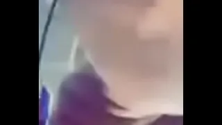 Showing off my titties as I put gas in my car