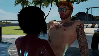 Ebony Girl visits Rich Neighbour