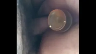 My horny wife with the toy in her ass and my cock ma pussy