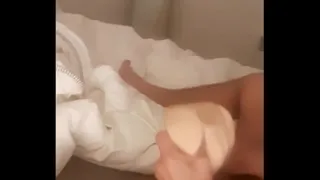 Trying on her toy in the middle of the night