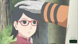 Sarada pays for her training with Anal for Naruto