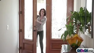 Abella anal toying when wife comes home and asks her to join