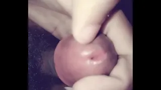 Tranny fill a bottle with cum