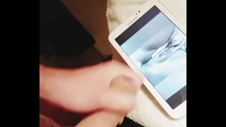 Cum tribute to Spanish girl