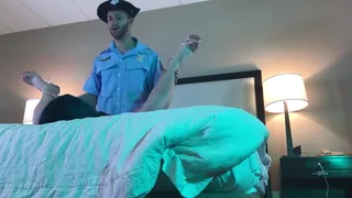 Cop Fucking Sexy Tgirl in Chastity Raw
