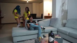 Latina Women Celebrate By Touching Their Tits And Warming Up Their Pussy