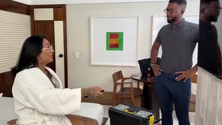 The motel technician came into my room to fix the TV and I ended up getting 23cm in the ass