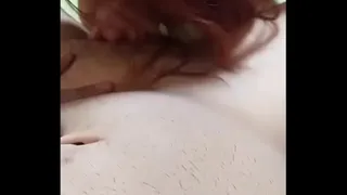 swallowing sausage