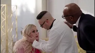 Blonde babe Angie Lynx gets some anal help from Dr. Raul.
