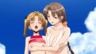 Stepmom touching her Young Step Daughter at the Beach! Uncensored Hentai [Subtitles]