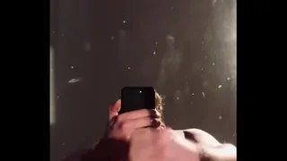 Justforfunokay shoots a huge load making a mess all over his mirror