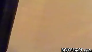 Naughty twink jerks off after showering