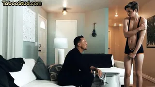 Bottom taboo loving twink bareback banged and jizzed