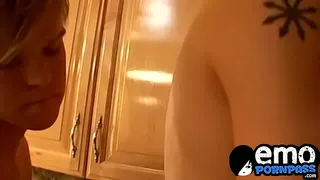 Naughty twink deepthroats throbbing cock