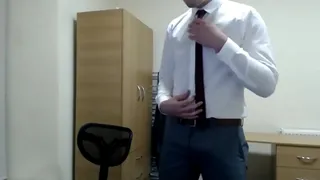 Suited Uncut Twink Strip Teases