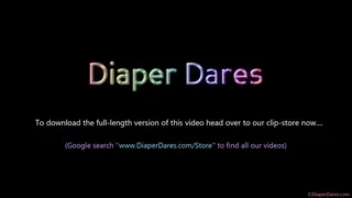 Hot girl wears a nappy!