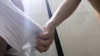 I was spying on my neighbor and then I put her on sucking my dick.