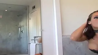 With her friend in the bathroom having sex