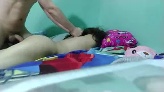 young vagina is penetrated by a big dick