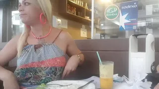 Sexy too much in the restaurant