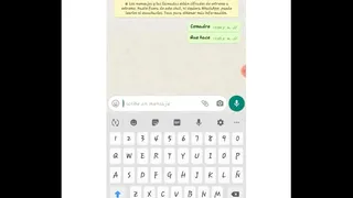 WhatsApp with my comadre while her husband is not at home .. she shows me her little ass /