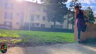 Runner plays the whore as she runs and fucks everyone
